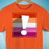 Lesbian Pride Flag Exclamation Point Premium Unisex T-Shirt